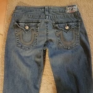 True Religion High Rise Boot Flap Pocket Jeans
